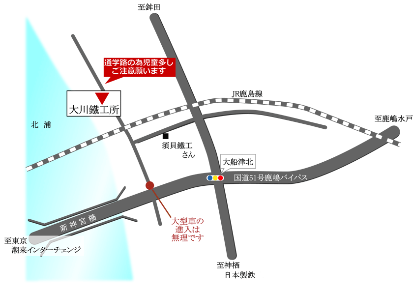 大川鐵工所 近郊地図